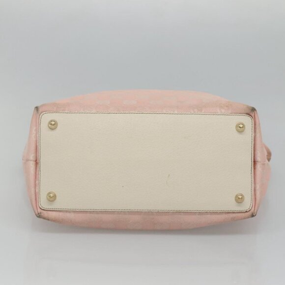 GUCCI GG Canvas Tote Bag Gold Pink 120836 Auth am7877 - Picture 5 of 14